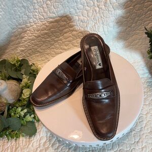 Brighton Women's Brown Leather Mules